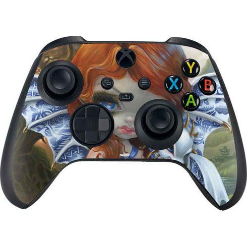 Fairy and Dragons with White and Blue Porcelain Wings by Jasmine Becket-Griffith Xbox Series X Skins